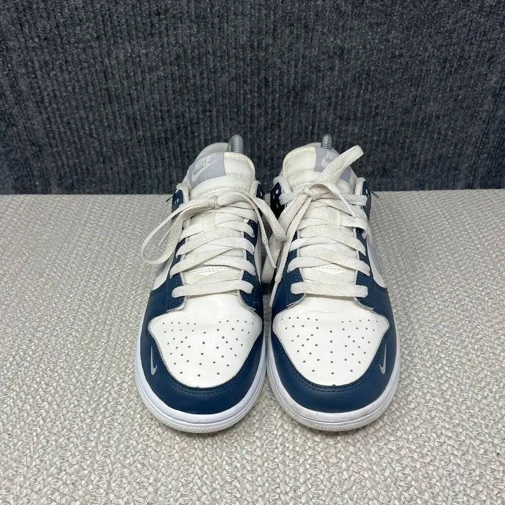 Nike Dunk Low Sail Navy Blue White Wolf Grey Shoes Women’s 8.5 HV2390-100